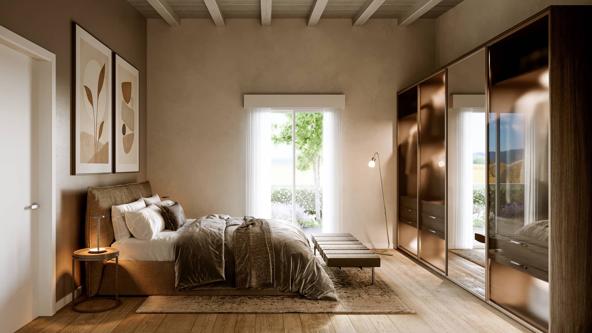 Render interni NovaGreg — zona living