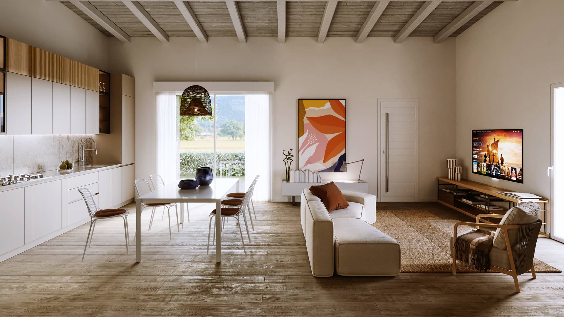 Render interni NovaGreg — camera da letto